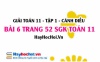 Giải bài 6 trang 52 Toán 11 tập 1 SGK Cánh Diều